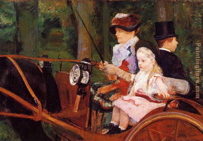 Woman And Child Driving painting - Mary Cassatt Woman And Child Driving art painting